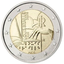 2 euro Italia 2009 fdc Louis Braille
