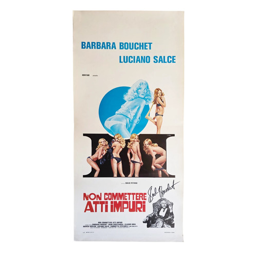 Barbara bouchet signed poster - bouchet,