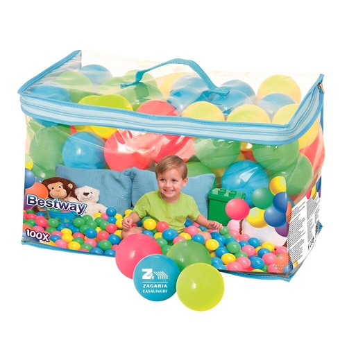 Sacca 100 palline colorate - sacca,