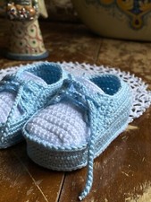 Scarpine Neonato Unisex 0-3 mesi - fatte a mano 