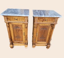 COPPIA COMODINI IN NOCE PIANO