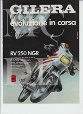 advertising Pubblicità brochure-1986 -MOTO GILERA 200 RV RX- RV 250 NGR