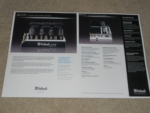 Mcintosh mc275 brochure - mcintosh,
