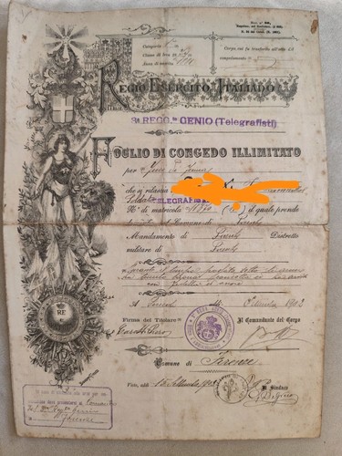 Foglio congedo illimitato - di,