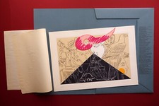 Concetto Pozzati Sepo Litografia Collage Alto SABIEM Bologna 1981 Cartella