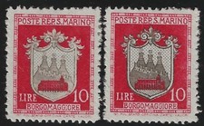 1945 San Marino - Stemma 10 L