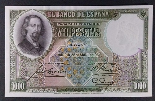 1000 pesetas 1931 - pesetas, zorrilla