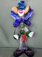 PAGLIACCIO IN VETRO DI MURANO  cm. 23 circa  anni '70 Vintage Italiano