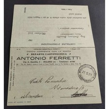 Cartolina Doppia  Milano - Reparto Cartotecnica "Antonio Ferretti"