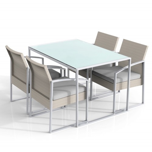 Tavolo con sedie beige - tavolo,
