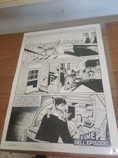 DYLAN DOG Maxi n. 10 gatto Pag. Finale TAVOLA ORIGINAL ART MONTANARI E GRASSANI 