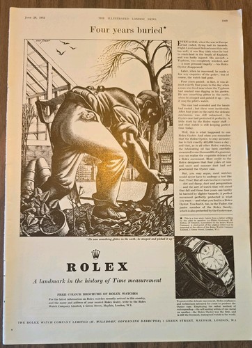 Rolex brochure rare page - rolex,