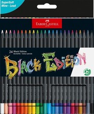 Faber Castell 116424 Black Edition Set di 24 Matite Colorate Resistenti alla