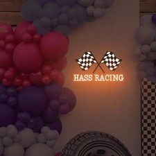 Insegna Neon Corsa Bandiera