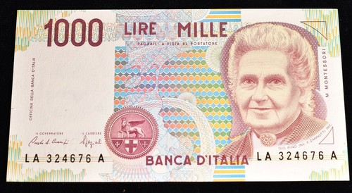 1990 italy 1000 lire banknote - lire,