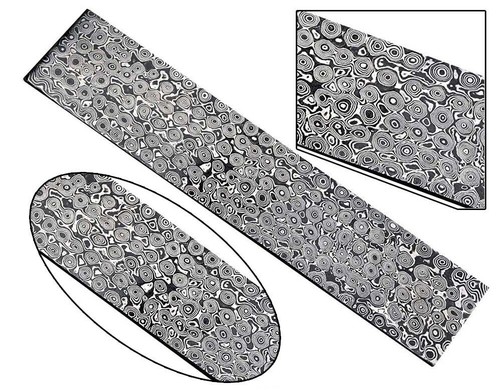 Piastra damascata acciaio - piastra,