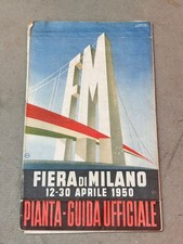 pianta guida ufficiale brochure pubblicitaria FIERA DI MILANO 1950 COCA COLA