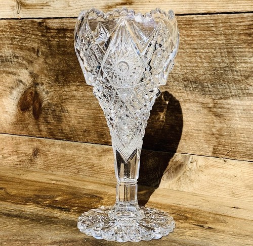 Vaso vetro calice piuma - vaso,