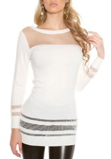 Maglia lunga donna inserti