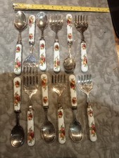 Royal Albert Old Country Roses antipasti forchette e cucchiai.
