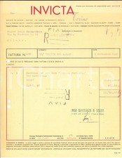 1945 TORINO Via PIGAFETTA - Ditta INVICTA macchine per scrivere - Fattura