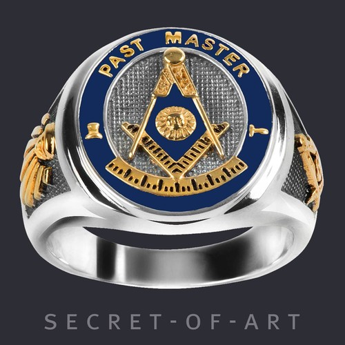 Anello past master massonico - master,