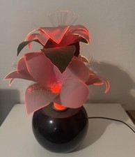 Lampada Anni 70 Vintage Fiore Orchidea a Fibra Ottica 