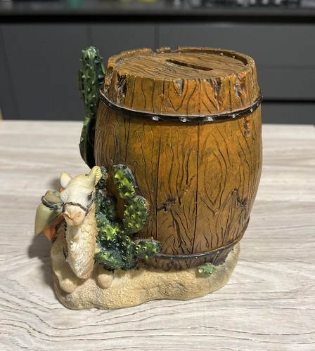 Salvadanaio legno botte con - in,