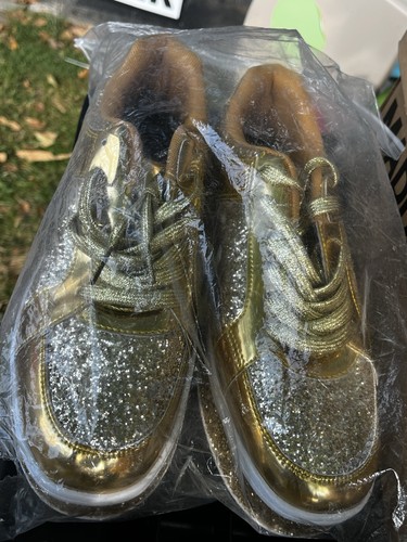 Sneakers unisex oro bling moda