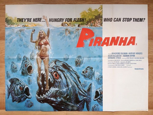 Piranha original quad - piranha, (1978)original