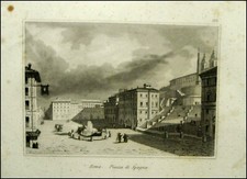 1834:ROMA= VEDUTA PIAZZA DI