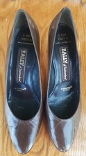 BALLY of Switzerland Vicky II US 7 1/2 M pompa classica in pelle marrone navy 