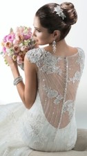 Abito da sposa a sirena Maggie Sottero col. avorio taglia 48 mod. Savannah Marie