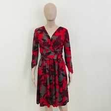Zara Rosso Abito Manica Lunga