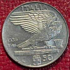HIGH GRADE AU 1939 ITALY 50