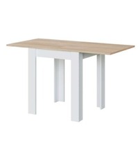 Tavolo ausiliare estensibile con apertura a libro  CM 67X67X135 ROVERE BIANCO