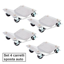 Set 4 carrelli sposta auto