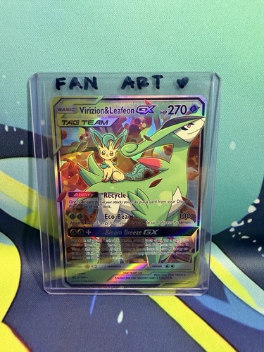 Carta pokemon leafeon virizion - carta,