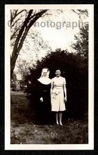 NUN IN HABIT w/ WOMAN LADY IN