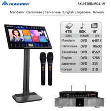 InAndon V5 MAX 19" Touch Screen Lettore Karaoke Mix ECHO 2*Mics 4T 90K canzoni
