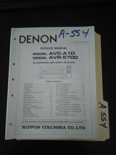 Denon avc a1d avr 5700 - avr-5700, manuale
