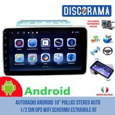 AUTORADIO ANDROID 10" POLLICI STEREO AUTO 1/2 DIN GPS WIFI SCHERMO ESTRAIBILE BT