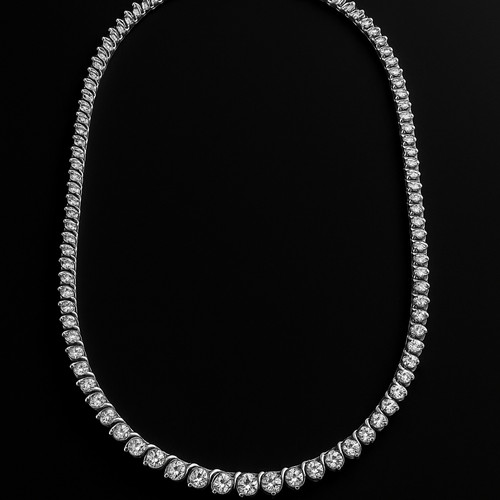 Collana tennis oro bianco - , 585