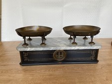 bilancia meccanica a due piatti completa di pesi in ottone