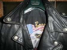 HARLEY DAVIDSON OFFICIAL LICENSED LEATHER BIKER JACKET US/UK 40-42  GORGEOUS !!