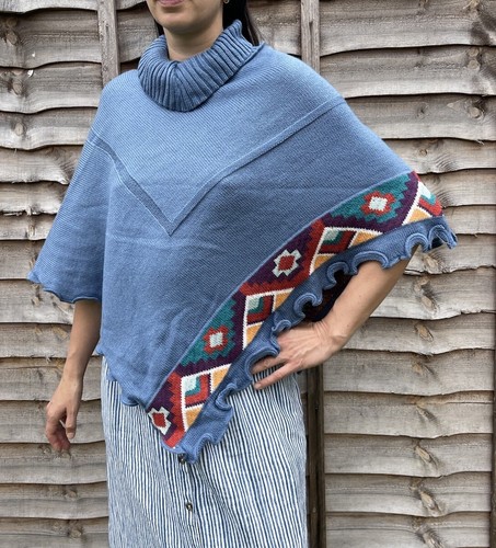 Poncho peruviano lana di - poncho,