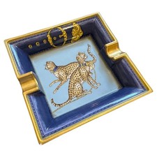 1980s Hand-Painted Limoges Porcelain French Ashtray by Porcelain de Paris