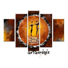 QUADRO MODERNO DIPINTO A MANO ARREDO ETNICO TRIBALE AFRICA ARREDO CASA DIVANO 