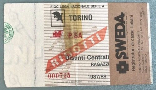 Biglietto ticket calcio