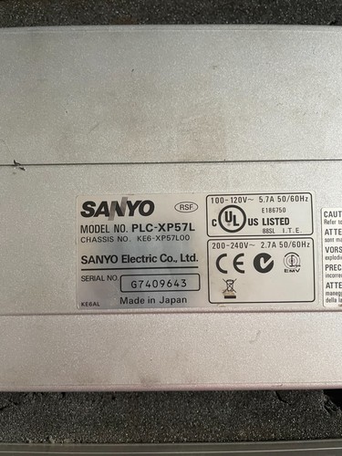 Sanyo plc xp57l xp57 - plc-xp57l, plc-xp57